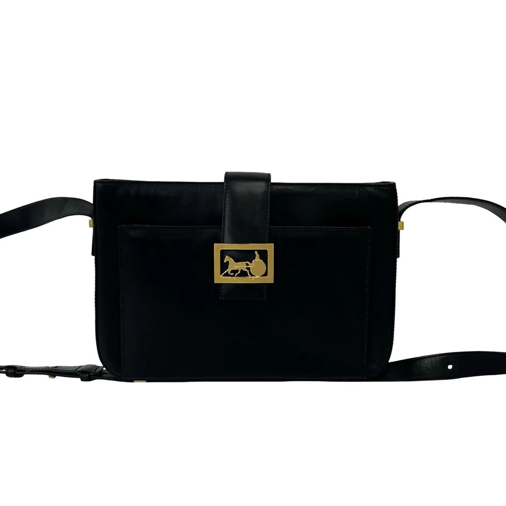 CELINE Celine Leather Shoulder Bag/Pouch/Crossbody Bag with Carriage Hardware...